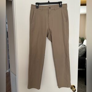 Lulu lemon commission slim pants cropped 31 waist - trench color